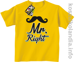 Mr Right - Koszulka dziecięca - żółta