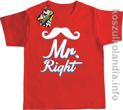 Mr Right - Koszulka dziecięca - czerwona