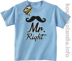 Mr Right - Koszulka dziecięca - błękitna