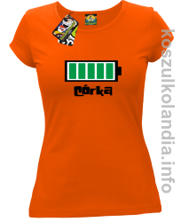 Córka Bateria 100% - koszulka damska - pomarańczowa