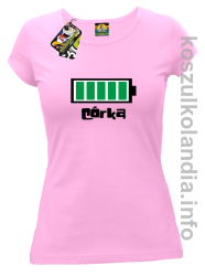 Córka Bateria 100% - koszulka damska - różowa