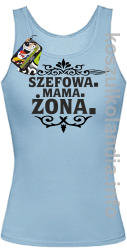 Szefowa Mama Żona - Top damski błękit 