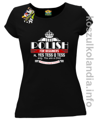Polish for begginers Yes Tess Q Tess - Koszulka damska czarna 