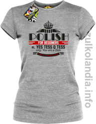 Polish for begginers Yes Tess Q Tess - Koszulka damska melanż 
