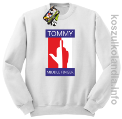 Tommy Middle Finger -  bluza bez kaptura - biała