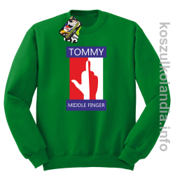 Tommy Middle Finger -  bluza bez kaptura - zielona