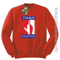 Tommy Middle Finger -  bluza bez kaptura - czerwona