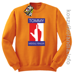 Tommy Middle Finger -  bluza bez kaptura - pomarańczowa
