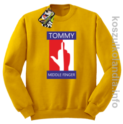 Tommy Middle Finger -  bluza bez kaptura - żółta