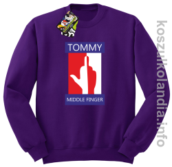 Tommy Middle Finger -  bluza bez kaptura - fioletowa