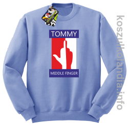 Tommy Middle Finger -  bluza bez kaptura - błękitna