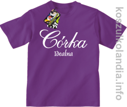 CÓRKA IDEALNA  - koszulka dziecięca - fioletowa