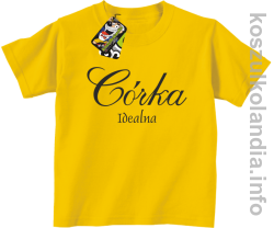 CÓRKA IDEALNA  - koszulka dziecięca - żółta