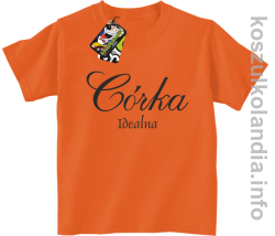 CÓRKA IDEALNA  - koszulka dziecięca pomarańczowa