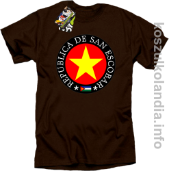 San Escobar Yellow Star Around - Koszulka męska brąz 

