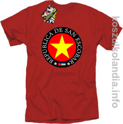 San Escobar Yellow Star Around - Koszulka męska czerwona 