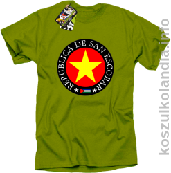 San Escobar Yellow Star Around - Koszulka męska kiwi