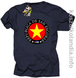 San Escobar Yellow Star Around - Koszulka męska granat