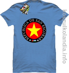 San Escobar Yellow Star Around - Koszulka męska błękit 