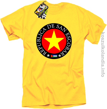 San Escobar Yellow Star Around - Koszulka męska 