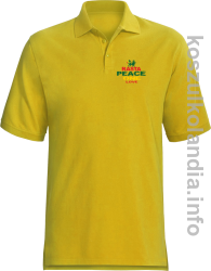 Rasta Peace ONE LOVE -  Koszulka POLO męska - żółta