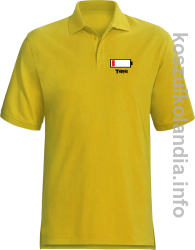 Tata Bateria do ładowania - koszulka męska POLO - żółta