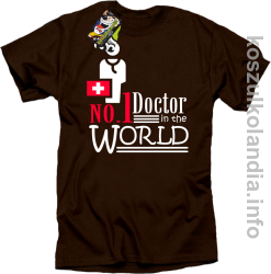 No.1 Doctor in the world - koszulka męska + brązowa