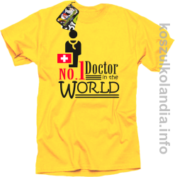 No.1 Doctor in the world - koszulka męska - żółta