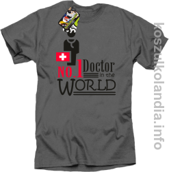 No.1 Doctor in the world - koszulka męska - szara