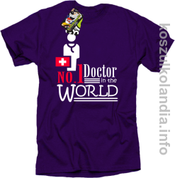 No.1 Doctor in the world - koszulka męska - fioletowa