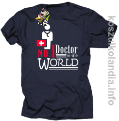 No.1 Doctor in the world - koszulka męska - granatowa