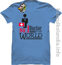 No.1 Doctor in the world - koszulka męska + bkitna