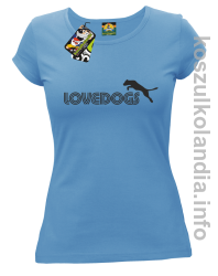 LoveDogs - Koszulka damska błękit 