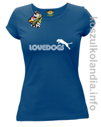 LoveDogs - Koszulka damska niebieska 