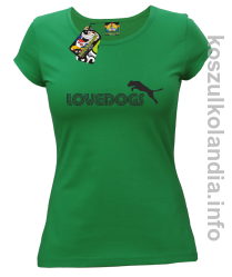 LoveDogs - Koszulka damska zielona 