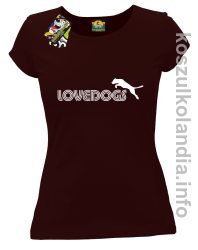 LoveDogs - Koszulka damska brąz 