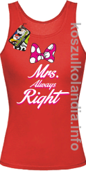 Mrs Always Right - top damski - czerwona