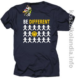 Be Different - koszulki męskie - granatowy