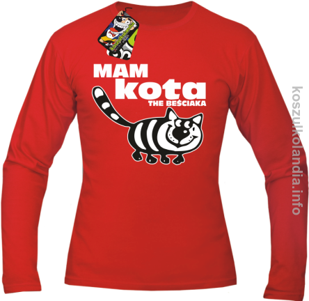 Mam kota the beściaka - Longsleeve męski - czerwony