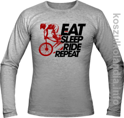 EAT SLEEP Ride Repeat szary