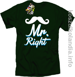 Mr Right - koszulka męska - butelkowa