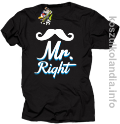 Mr Right - koszulka męska - brązowa