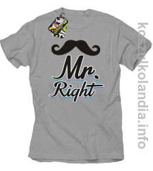 Mr Right - koszulka męska - melanż