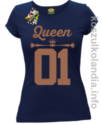 QUEEN 01 Sport Style Valentine - koszulka damska - granatowy