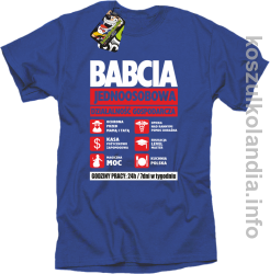 BABCIA - Jednoosobowa działalność gospodarcza - koszulka standard niebieska 