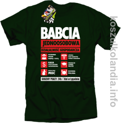 BABCIA - Jednoosobowa działalność gospodarcza - koszulka standard butelkowa 