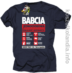 BABCIA - Jednoosobowa działalność gospodarcza - koszulka standard granat