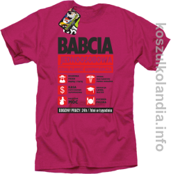 BABCIA - Jednoosobowa działalność gospodarcza - koszulka standard fuchsia 