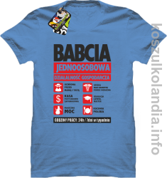 BABCIA - Jednoosobowa działalność gospodarcza - koszulka standard błękit 