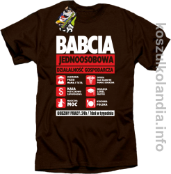 BABCIA - Jednoosobowa działalność gospodarcza - koszulka standard brąz 